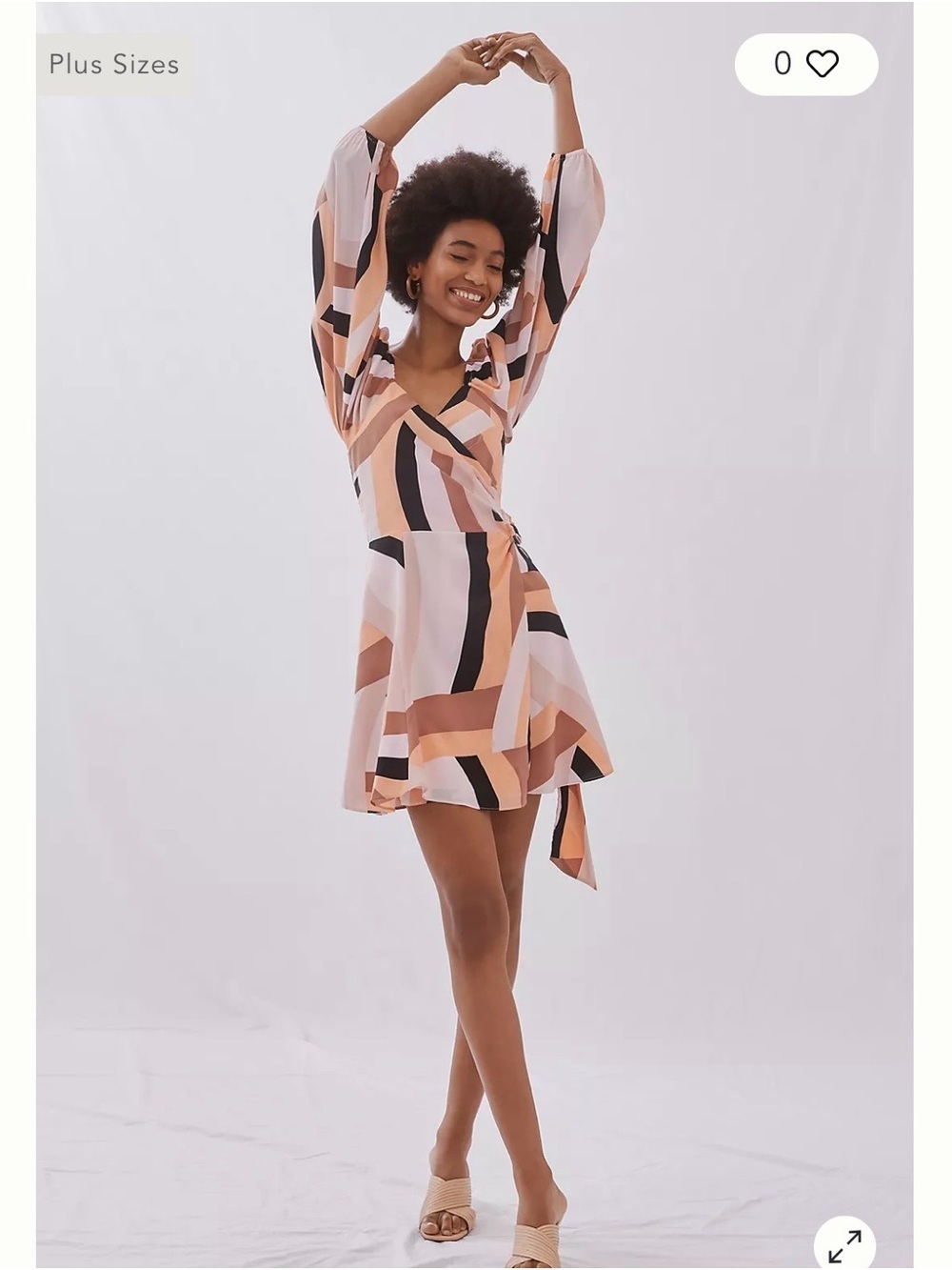 Anthropologie Geo Wrap Mini Dress
